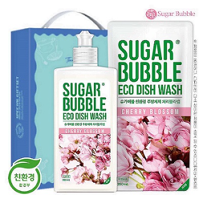 슈가버블주방세제280용기 주방세제280리필 2종세트