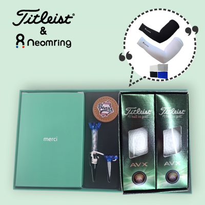 타이틀리스트 AVX 3피스 6구+무봉제 쿨토시+골프티+가죽볼마커세트