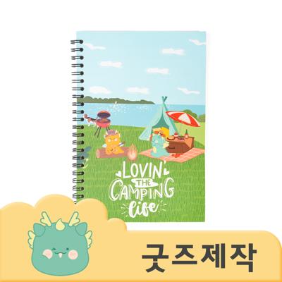 ZA337 [커스텀굿즈] 풀오버인쇄 아카데미 풀칼라 A5 스프링노트 50장 (박스제작가능)