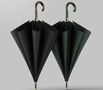 221_럭셔리 커브스 가죽 손잡이 우산