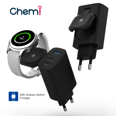 케미 HEA-GW40 올인원 40W 3포트 초고속 충전기(갤럭시워치)