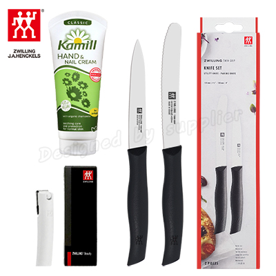 헹켈 과도2종 선물세트5호 독일즈윌링 손톱깍이 카밀핸드크림100ml 생황용품
