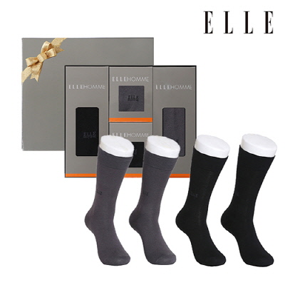 [엘르] 신사 정장 양말 4족세트