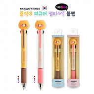 카카오 춘식이 피규어 멀티 4색 볼펜(3색+형광심)