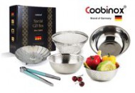 쿠비녹스 믹싱볼 쌀함박 채망 채반 찜판 집게 6종세트